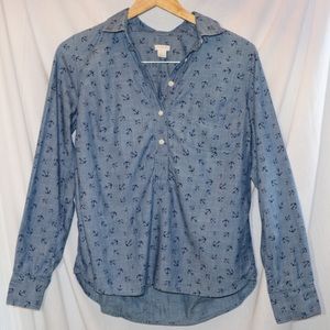 Denim J. Crew Anchor Top